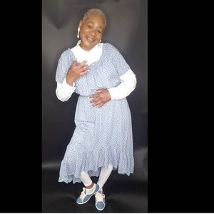 Light Blue and white dress